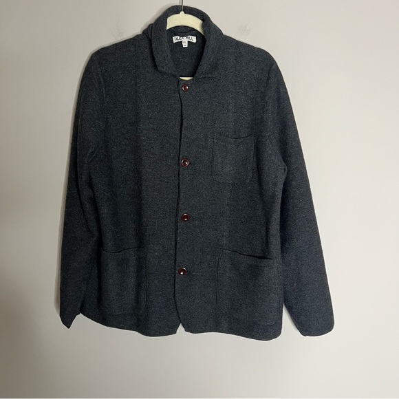 Alex Mill Superfine Merino Wool Mill Blazer Jacket Charcoal Gray Men's XL - Picture 2 of 7